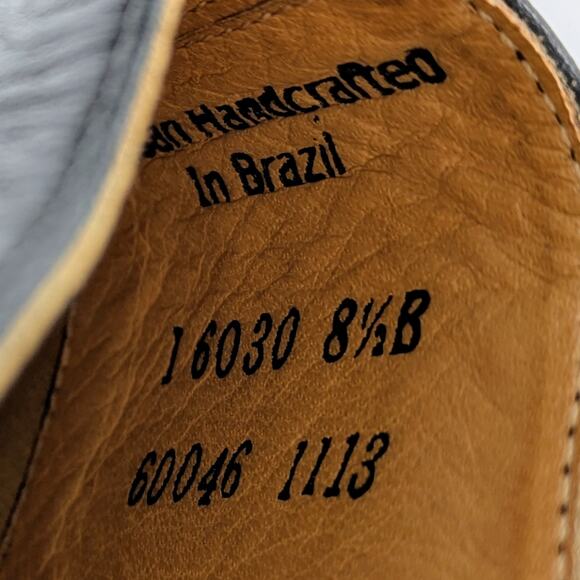 Charlie 1 Horse Shoes Womens 8.5 Black Mules Heels Leather Cowboy Slip On Pointy - Picture 3 of 16